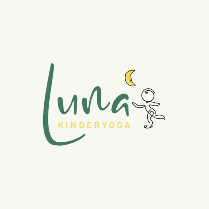 Logo ontwerp Luna Kinderyoga - Design Domein - Reclamebureau in Bodegraven-Reeuwijk