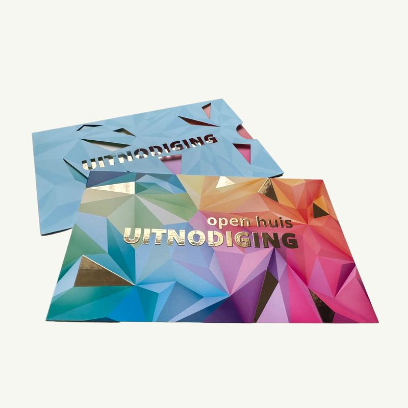 Ontwerp open huis uitnodiging - Design Domein - Reclamebureau in Bodegraven-Reeuwijk